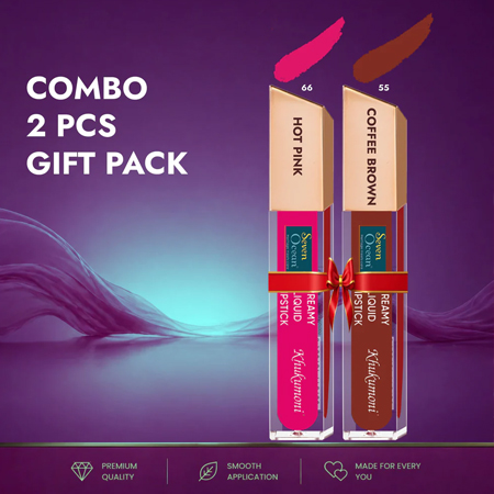 Seven Ocean Lipstick Combo (Pack Of 2)- Coffee Brown/Hot Pink